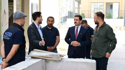 Battalgazi Belediye Başkanı Bayram Taşkın, Bakırcılar Çarşısı’nda devam eden inşaat