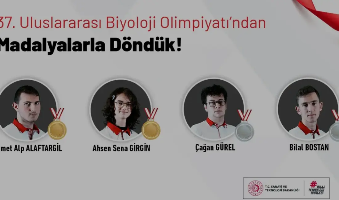 Litvanya'da düzenlenen 37. Uluslararası Biyoloji Olimpiyatı'nda Türkiye 2 altın ve