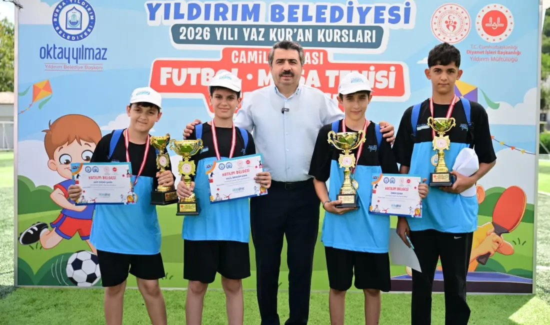 Yıldırım Belediyesi’nin katkılarıyla düzenlenen ’Yaz Kur’an Kursları Camiler Arası Futbol