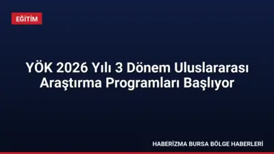 YÖK, 2026 yılı 3. dönem Uluslararası Araştırmacı Programları başvurularını 3