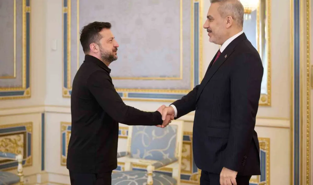 Ukrayna Devlet Başkanı Vladimir Zelenskiy, Dışişleri Bakanı Hakan Fidan ile