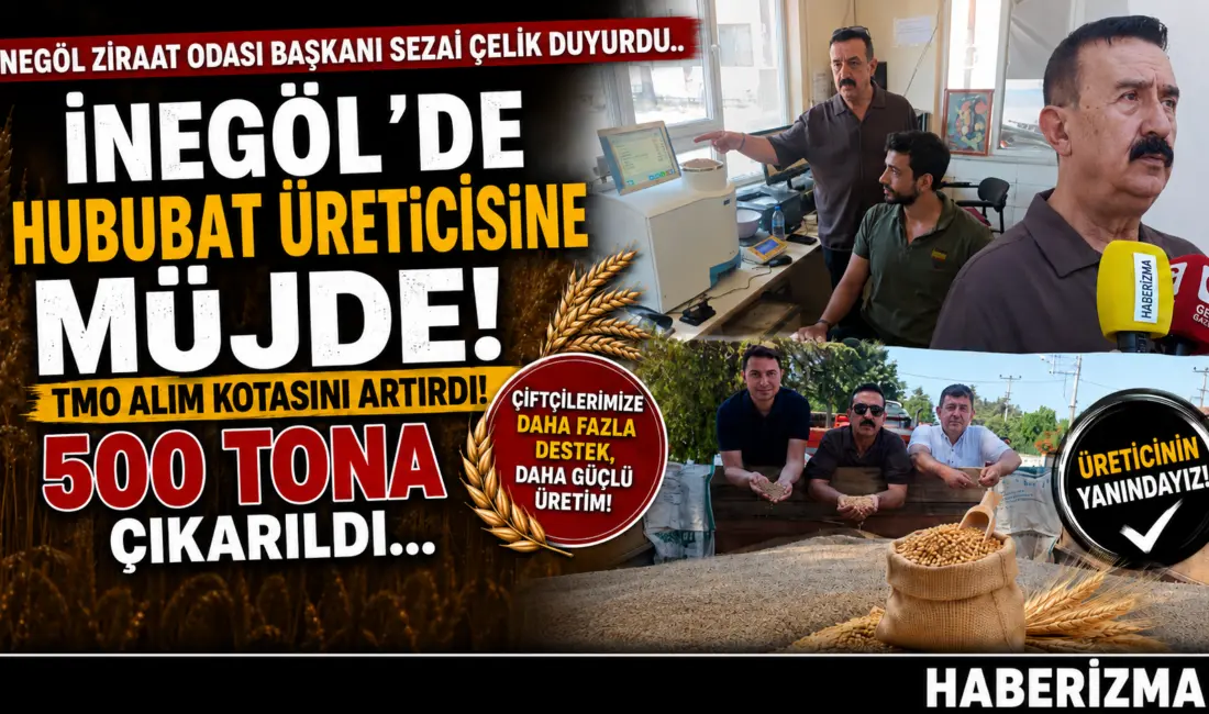 ​İnegöl Ziraat Odası Başkanı Sezai Çelik, Toprak Mahsulleri Ofisi’nin (TMO)