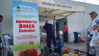 Uygulama kapsamında salça makineleri; 18 Ağustos Sarımsaklı Pazaryeri, 19 Ağustos