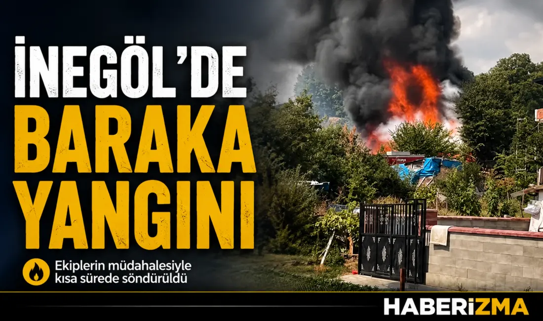 Bursa’nın İnegöl ilçesinde otluk alanda çıkan yangın, kısa sürede büyüyerek