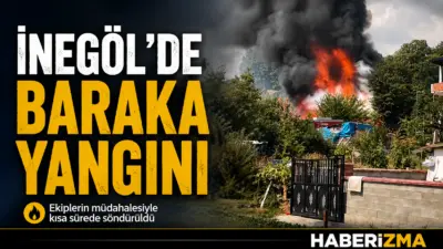 Bursa’nın İnegöl ilçesinde otluk alanda çıkan yangın, kısa sürede büyüyerek