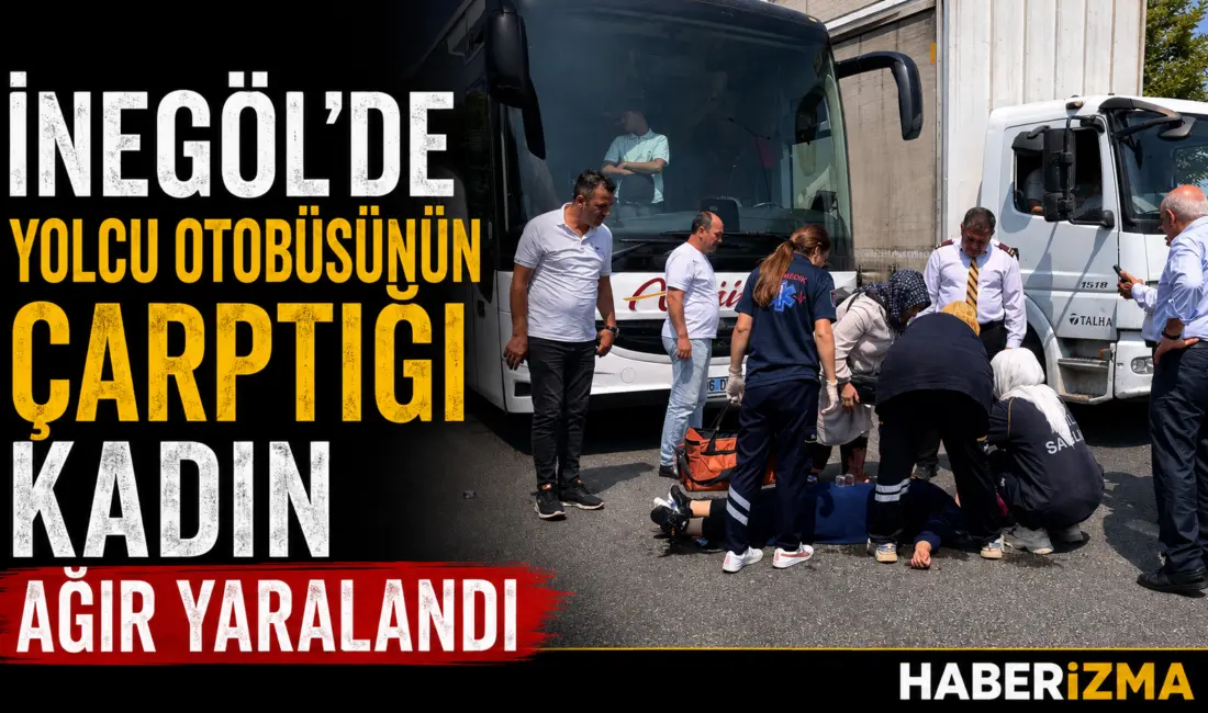 Bursa’nın İnegöl ilçesinde yolcu otobüsünün çarptığı yaklaşık 30 yaşlarındaki kadın