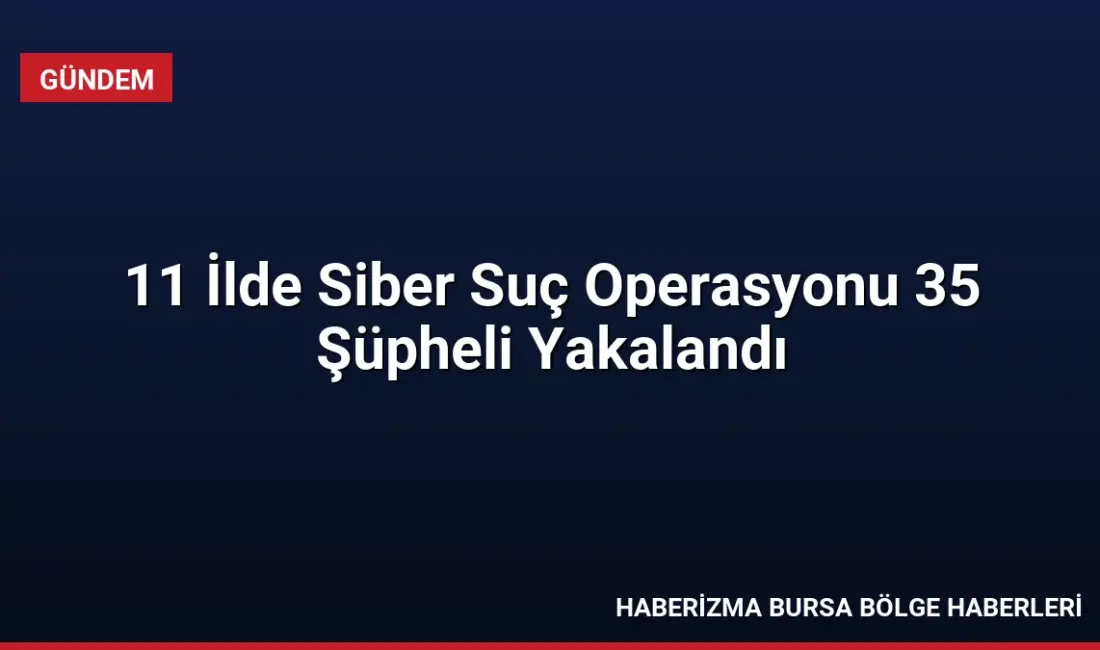 11 ilde düzenlenen siber suç operasyonlarında 35 kişi yakalandı, 13