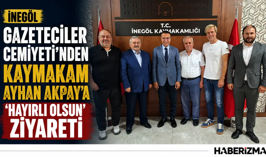 İnegöl Gazeteciler Cemiyeti (İGC) Başkanı Mehmet Hanefi Yıldırım ve yönetim