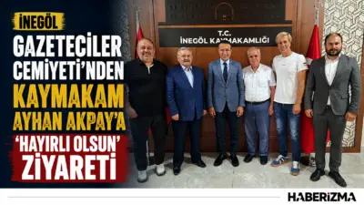 İnegöl Gazeteciler Cemiyeti (İGC) Başkanı Mehmet Hanefi Yıldırım ve yönetim