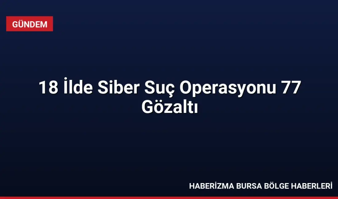 18 ilde düzenlenen siber suç operasyonlarında 77 şüpheli yakalandı, 37