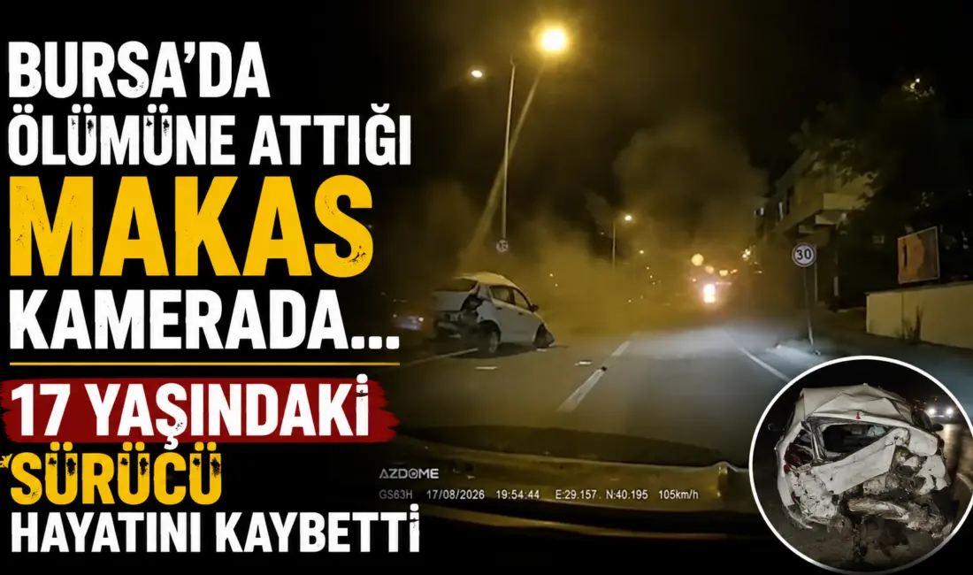 Bursa’da 17 yaşında direksiyon başına geçip makas atan ve kontrolden