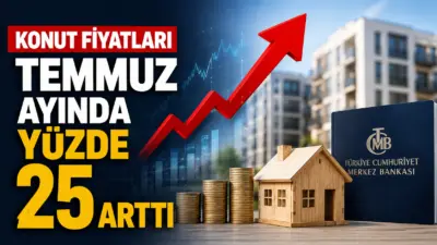 Temmuz ayında konut fiyat endeksi, bir önceki yılın aynı ayına