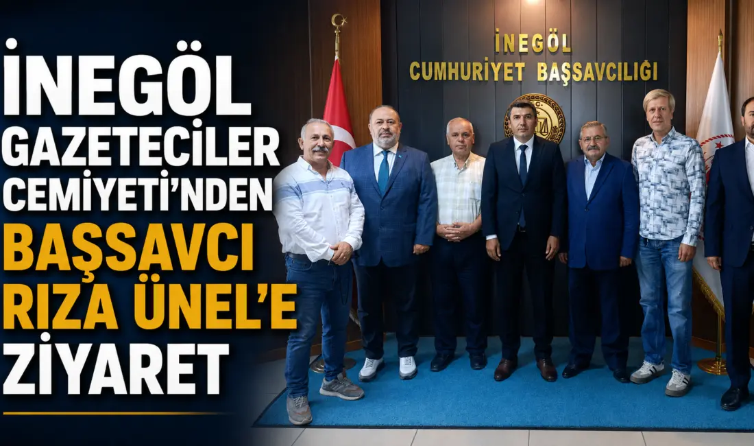 İnegöl Gazeteciler Cemiyeti (İGC) Başkanı Mehmet Hanefi Yıldırım ve yönetim
