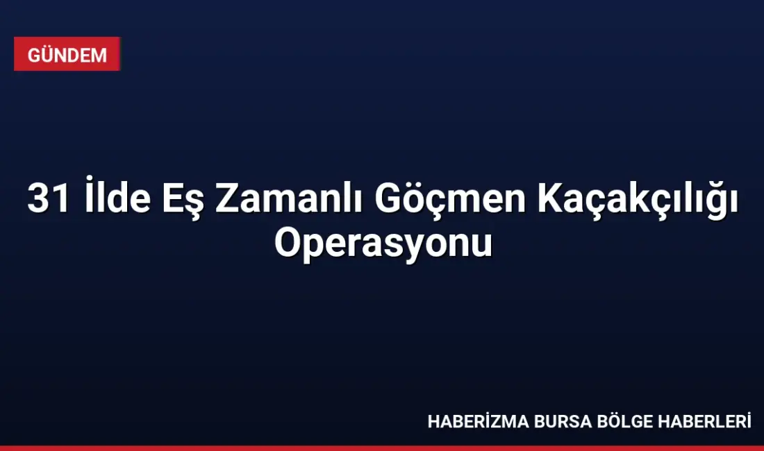 31 ilde düzenlenen operasyonlarda 33 göçmen kaçakçılığı organizatörü yakalandı, 21