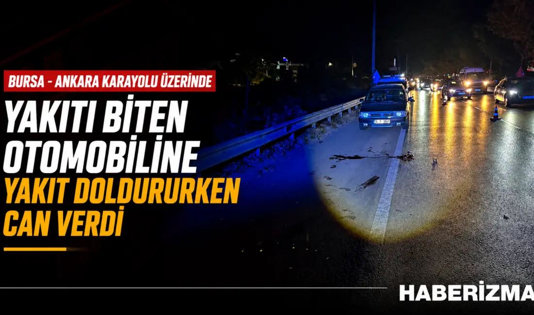 Bursa’da yakıtı biten otomobil sürücüsü, aracına yakıt doldurduğu sırada arkadan
