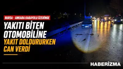 Bursa’da yakıtı biten otomobil sürücüsü, aracına yakıt doldurduğu sırada arkadan