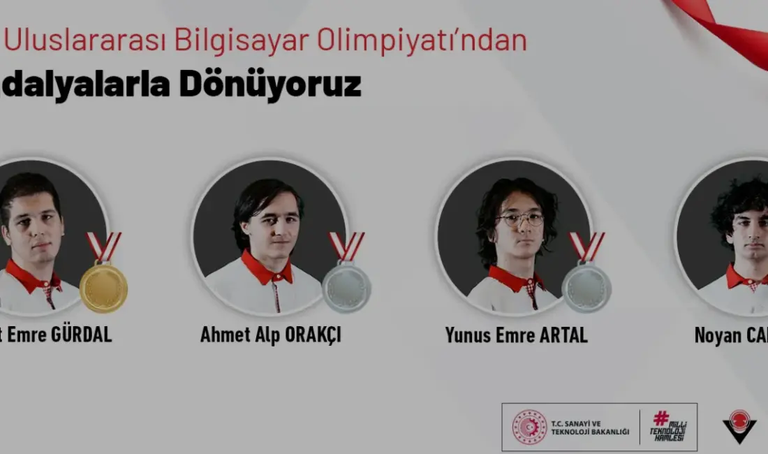 Özbekistan'da düzenlenen 38. Uluslararası Bilgisayar Olimpiyatı'nda millî takımımız 1 altın,