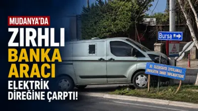 Bursa’nın Mudanya ilçesinde zırhlı banka aracı kavşaktan çıkan başka bir