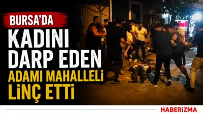 Bursa’nın Mustafakemalpaşa ilçesinde iddiaya göre bir kadını darbeden adam, mahallelinin