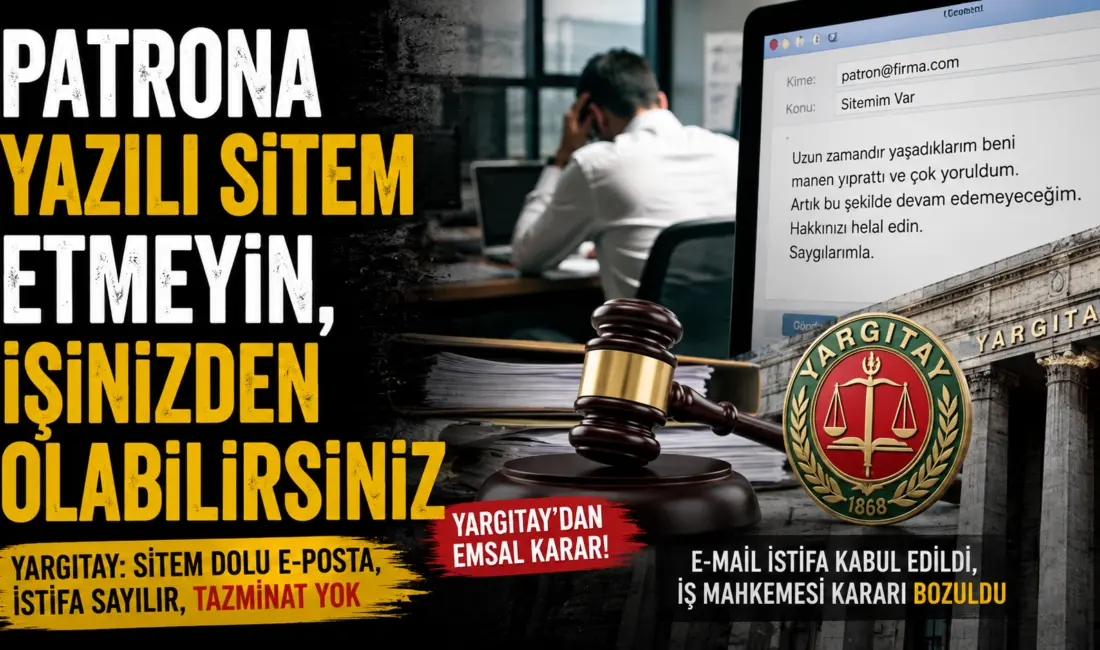 Yönetici olarak çalıştığı şirketin patronuna, ‘manen yıprandım, yoruldum’ diye sitem