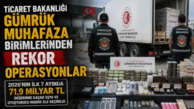 Ticaret Bakanlığı Gümrükler Muhafaza ekipleri, 2026'nın ilk 7 ayında 71,9