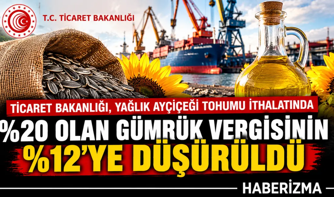 Ticaret Bakanlığı, yağlık ayçiçeği tohumu ithalatında %20 olan gümrük vergisinin