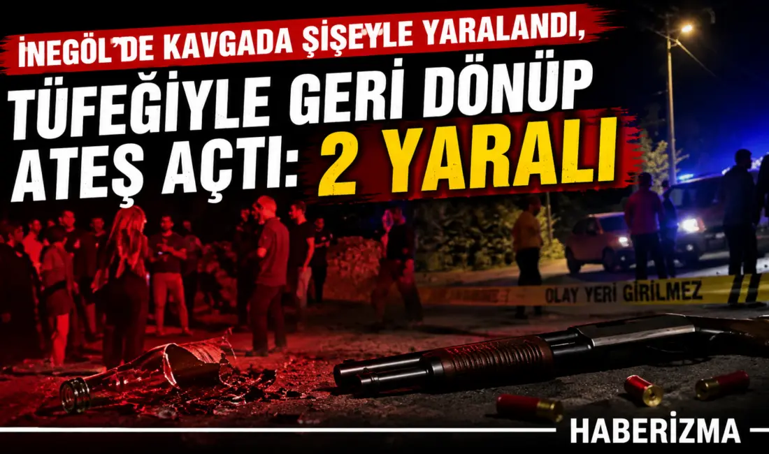 Bursa’nın İnegöl ilçesinde meydana gelen kavgada bir kişi darp edilirken,