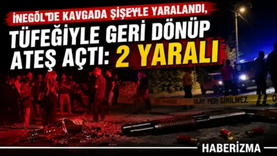 Bursa’nın İnegöl ilçesinde meydana gelen kavgada bir kişi darp edilirken,