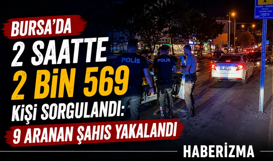 Bursa’da polis ekiplerince gerçekleştirilen uygulamada 2 bin 569 şahsın UYAP