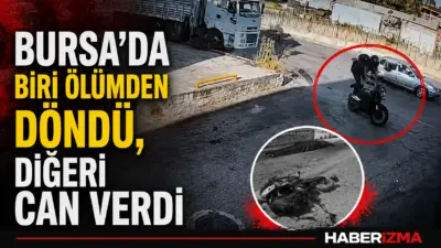 Bursa’da kaldırımda yürüyen bir yaya, saniyelerle ölümden kurtuldu. Kontrolden çıkan