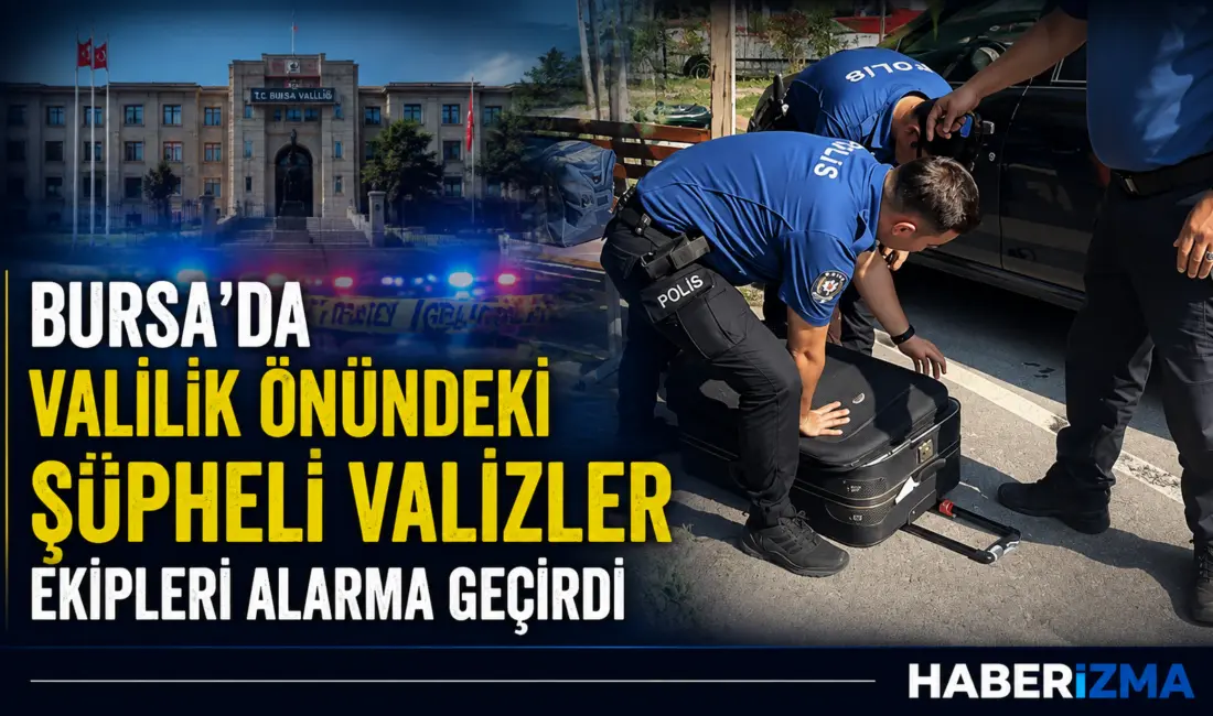 Bursa’da Valilik Ek Hizmet Binası karşısındaki açık otoparkta bulunan iki
