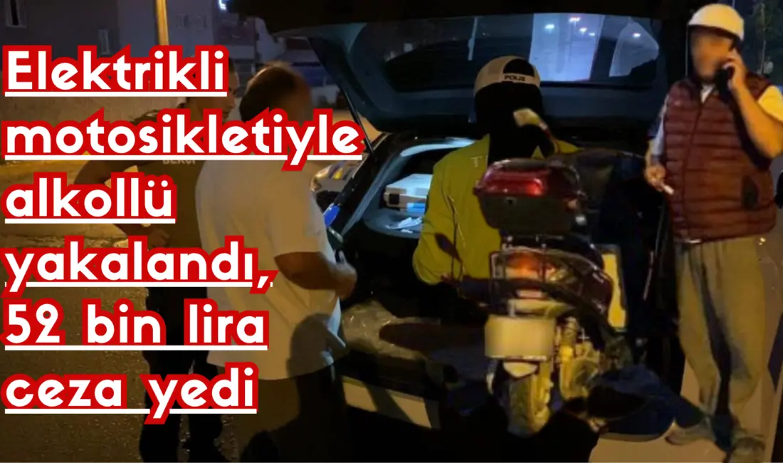 Bursa’nın İnegöl ilçesinde elektrikli motosikletiyle 1.37 promil alkollü olduğu belirlenen