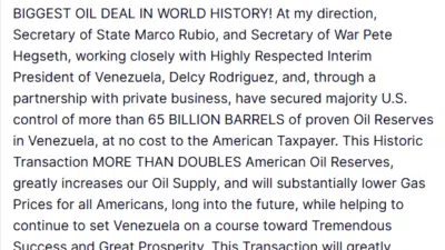 ABD Başkanı Donald Trump, ülkesinin Venezuela ile “dünya tarihinin en