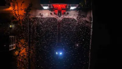 Kastamonu’nun Taşköprü ilçesinde gerçekleştirilen Uluslararası Kültür ve Sarımsak Festivali’nde konser