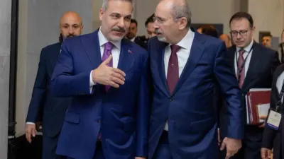 Dışişleri Bakanı Hakan Fidan, resmi temaslarda bulunmak üzere geldiği Amman’da