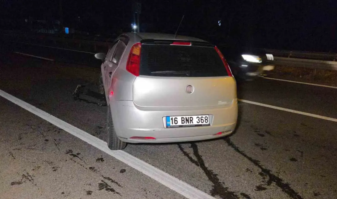 Yalova-Bursa karayolu Orhangazi Süpürgelik Mevkiinde meydana gelen trafik kazasında kontrolden