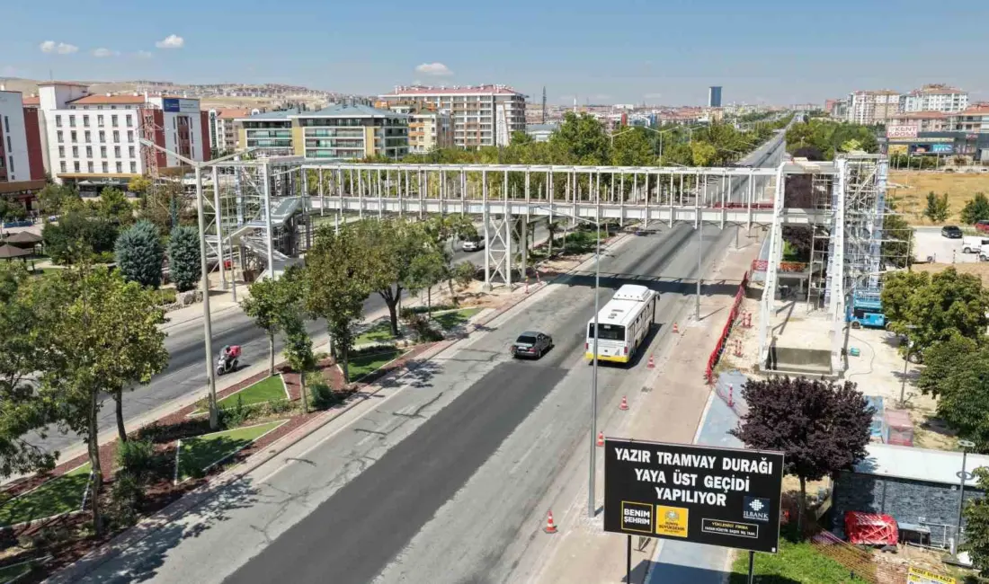 Konya Büyükşehir Belediyesi’nin Yeni İstanbul Caddesi üzeri Yazır Tramvay Durağı’na