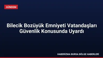 Bilecik Bozüyük'te emniyet ekipleri, 4 Eylül Mahallesi'nde vatandaşları dolandırıcılık ve