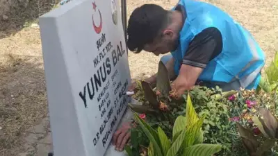 Bursa’nın Yenişehir ilçesinde Yenişehir Ülkü Ocakları Ortaöğretim Birimi tarafından şehitlik