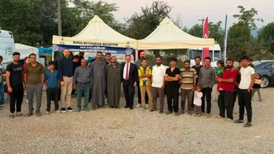 Bursa Büyükşehir Belediyesi, mevsimlik tarım işçileri ve ailelerinin ihtiyaçlarının yerinde