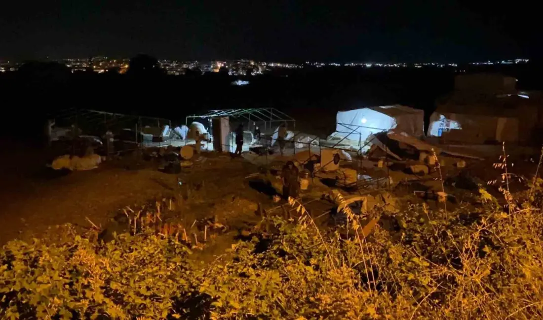 Bursa’nın İnegöl ilçesinde mevsimlik işçilerin kaldığı çadır kentte iki grup
