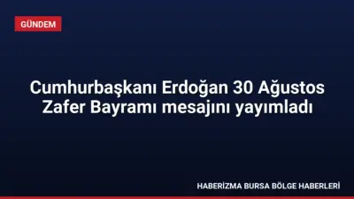 Cumhurbaşkanı Erdoğan, Büyük Zafer’in 104’üncü yıl dönümü mesajında Türkiye’nin her