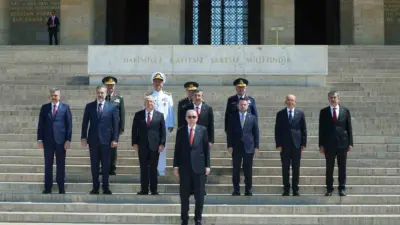 Cumhurbaşkanı Recep Tayyip Erdoğan başkanlığındaki Yüksek Askeri Şura (YAŞ) üyeleri