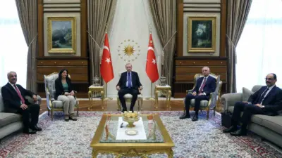 Cumhurbaşkanı Recep Tayyip Erdoğan, DEM Parti heyetini kabul etti. Cumhurbaşkanı