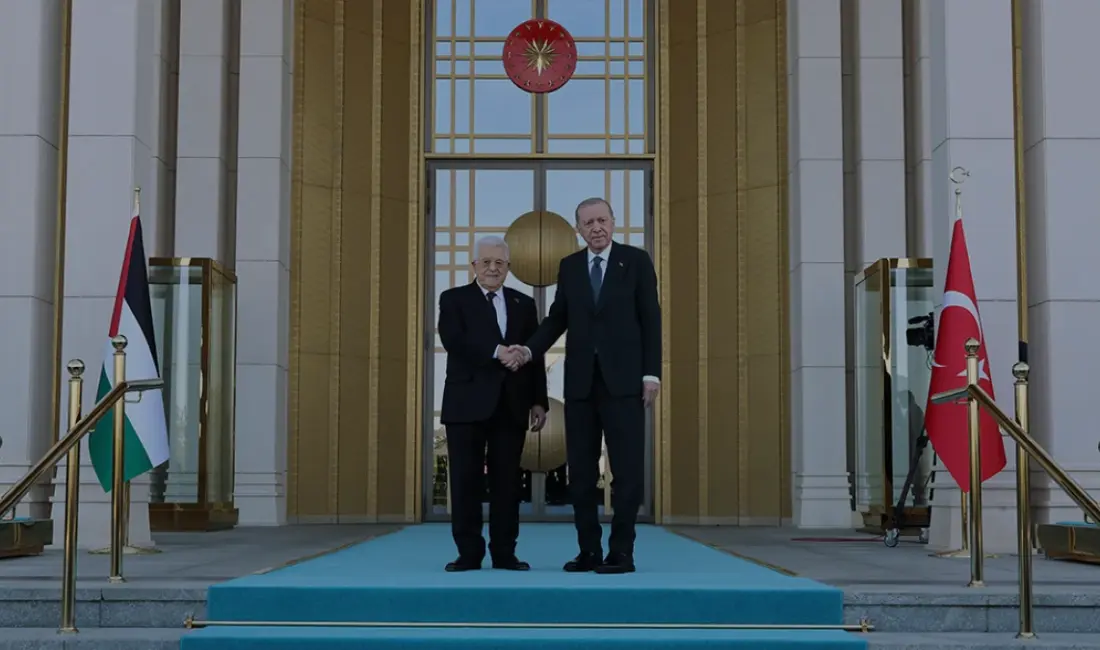 Cumhurbaşkanı Recep Tayyip Erdoğan, resmî ziyareti kapsamında Türkiye'ye gelen Filistin