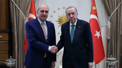 Cumhurbaşkanı Erdoğan, TBMM Başkanı Kurtulmuş’u Cumhurbaşkanlığı Külliyesinde kabul etti.