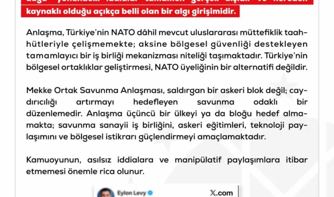 Dezenformasyonla Mücadele Merkezi (DMM), ’Türkiye, Suudi Arabistan ve Pakistan arasında