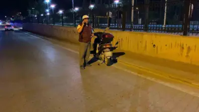 Bursa’nın İnegöl ilçesinde elektrikli motosikletiyle 1.37 promil alkollü olduğu belirlenen