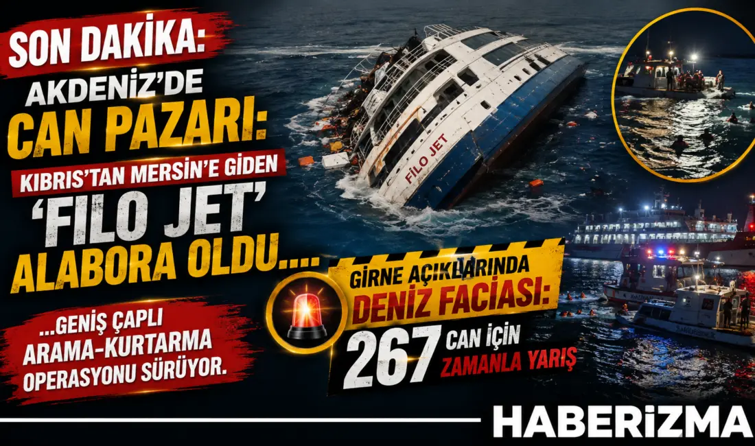 Girne Limanı’ndan Mersin Taşucu’na gitmek üzere denize açılan “FILO JET”