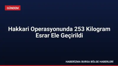 Hakkari'de JİHA desteğiyle gerçekleştirilen narkotik operasyonunda 253 kilogram esrar ele